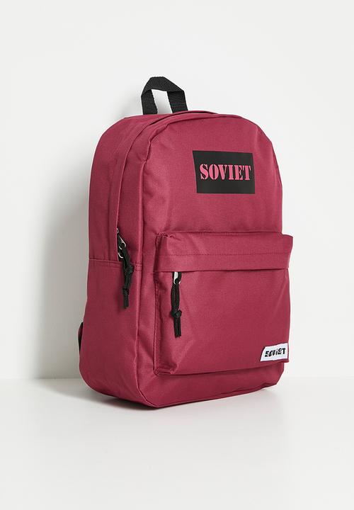 SOVIET - Jazz nylon backpack - burgundy & black