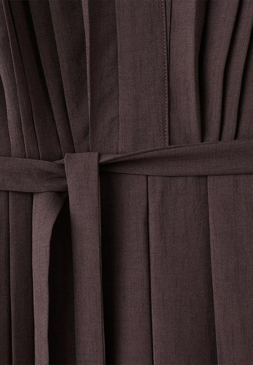 MANGO - Jumpsuit pleated - brown