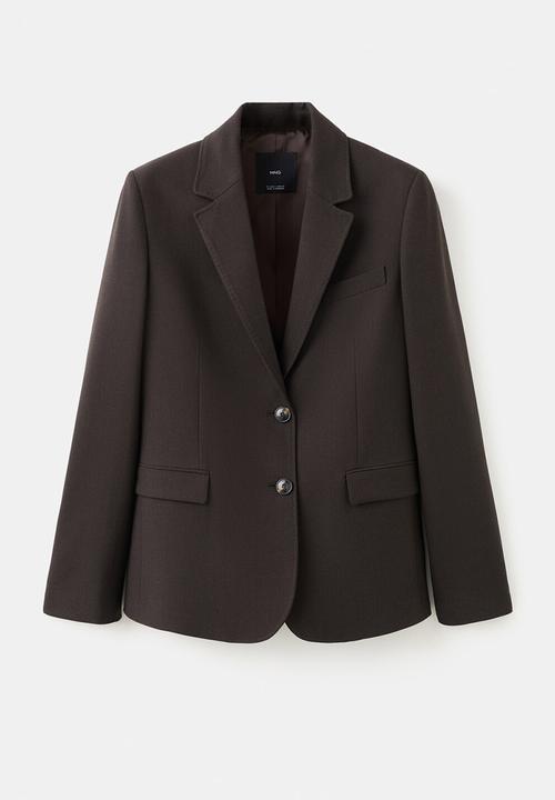 MANGO - Blazer bergen - dark brown