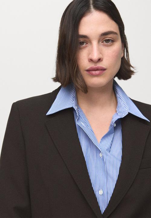 MANGO - Blazer bergen - dark brown