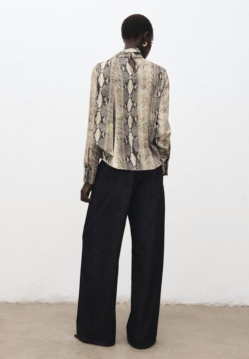 MANGO - Blouse mila - brown