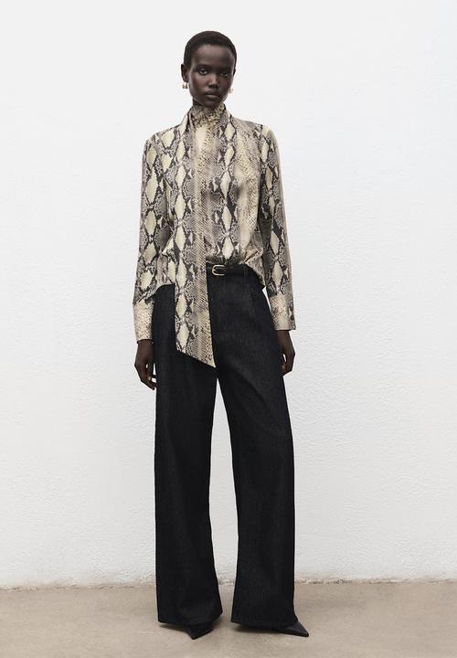 MANGO - Blouse mila - brown