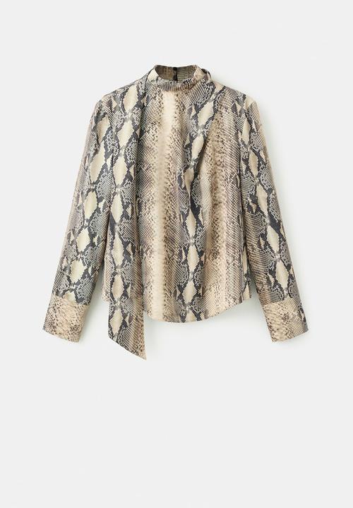MANGO - Blouse mila - brown