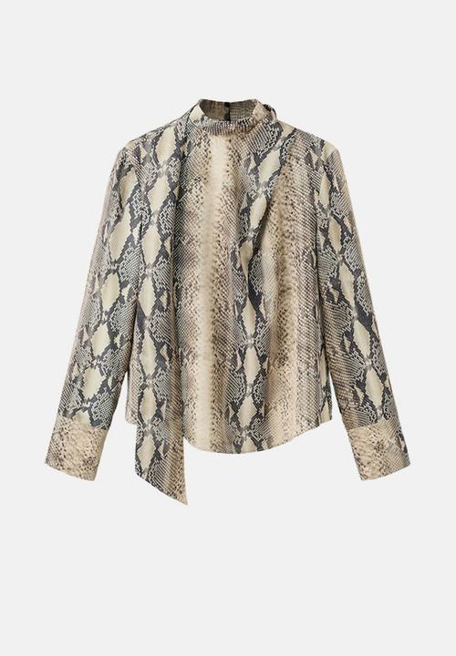 MANGO - Blouse mila - brown