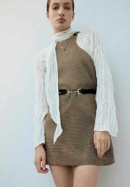 MANGO - Dress gina - medium brown