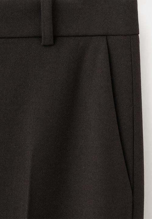 MANGO - Trousers bergen - dark brown