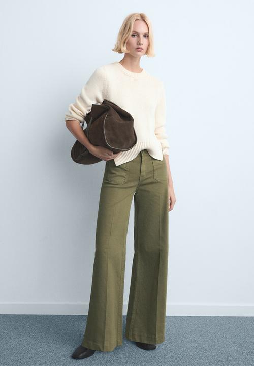 MANGO - Jeans jessie - khaki