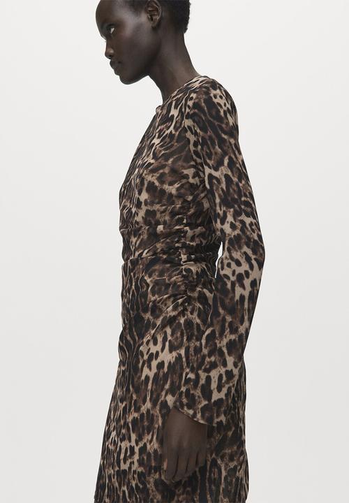 MANGO - Dress olbia - brown