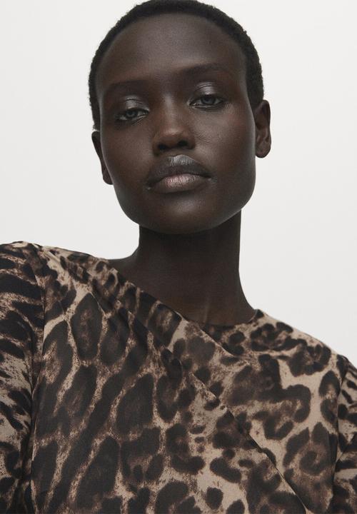 MANGO - Dress olbia - brown