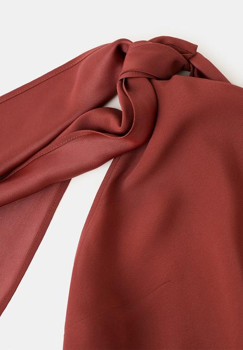 MANGO - Dress lazaro - dark red