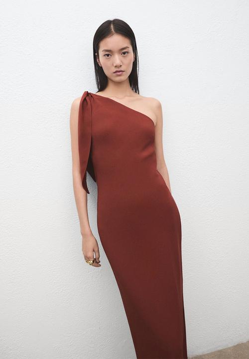 MANGO - Dress lazaro - dark red