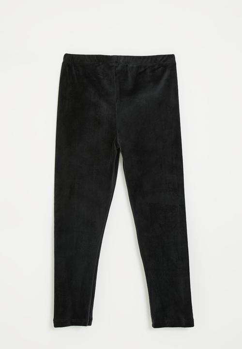 Pop Candy - Velour leggings - black