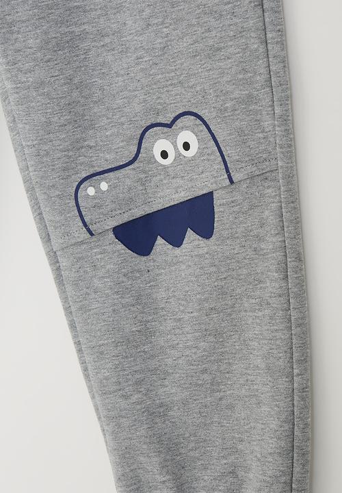 Pop Candy - Croc face sweatpants - grey