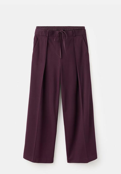 MANGO - Trousers salitre - dark red