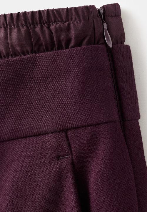 MANGO - Trousers salitre - dark red