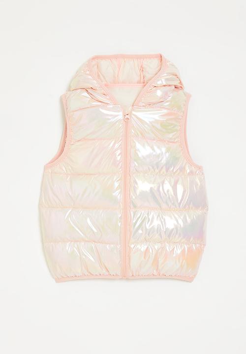 Pop Candy - Puffer vest with animal ears - translucent pink