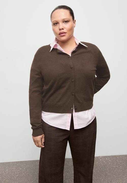 MANGO - Cardigan regalo - dark brown