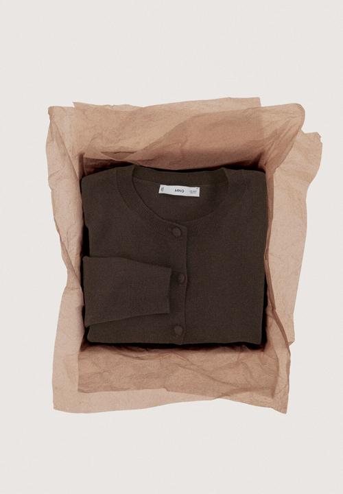 MANGO - Cardigan regalo - dark brown