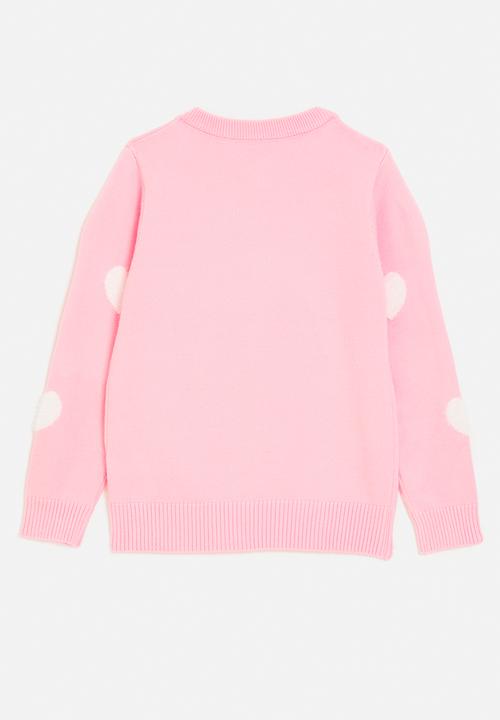 Pop Candy - Button down cardigan - pink/white hearts