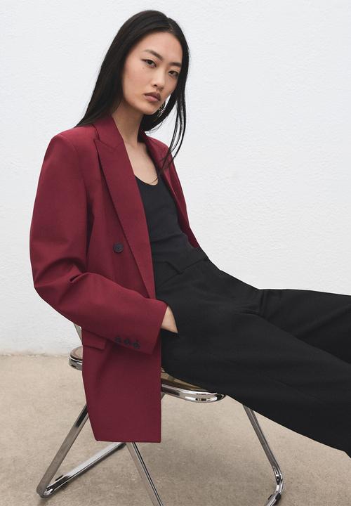 MANGO - Blazer irese - dark red