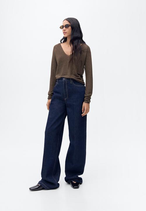 MANGO - Sweater kling - dark brown