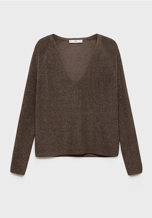 MANGO - Sweater kling - dark brown