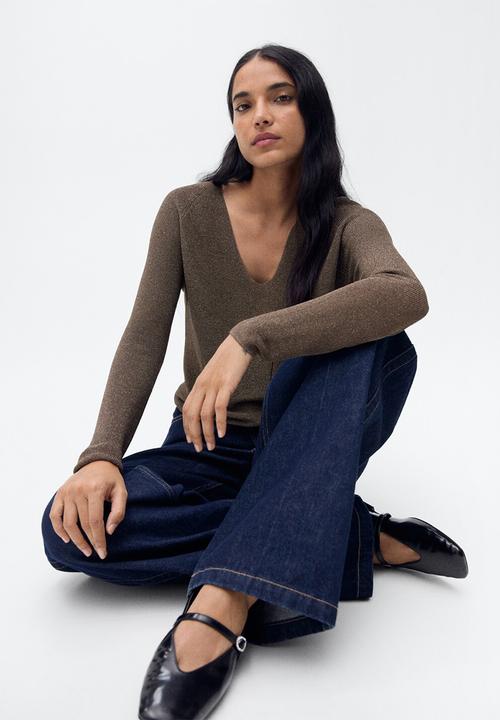 MANGO - Sweater kling - dark brown
