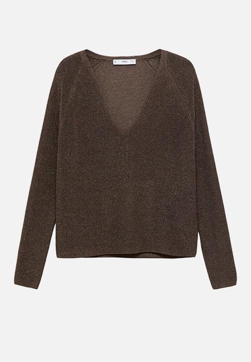 MANGO - Sweater kling - dark brown