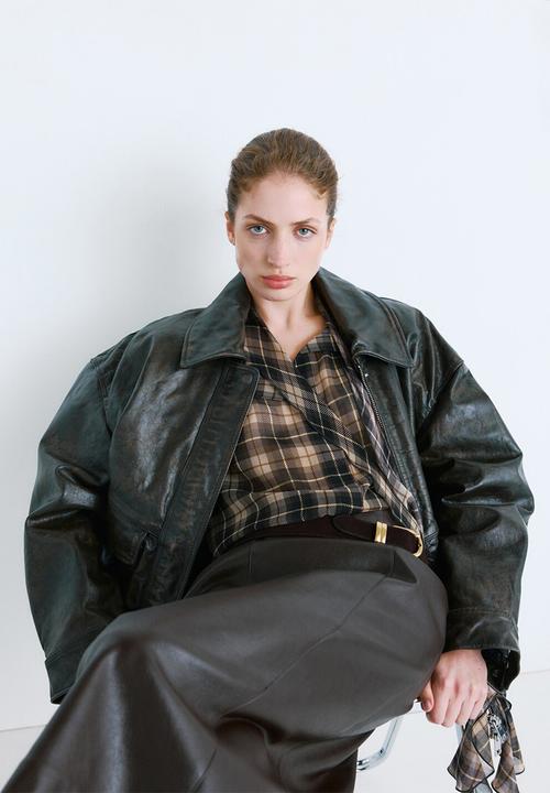 MANGO - Blouse scott - black