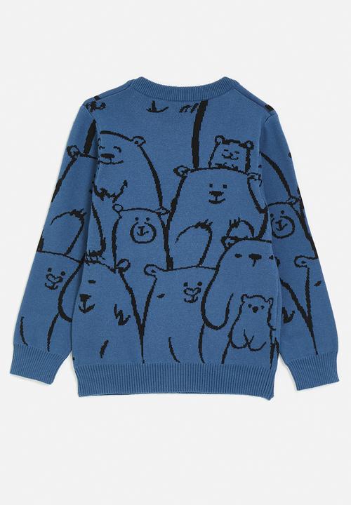Pop Candy - Bear family jersey - sea blue