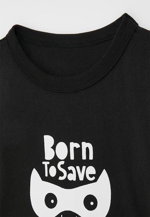 Pop Candy - Slogan twofer t-shirt - black/white