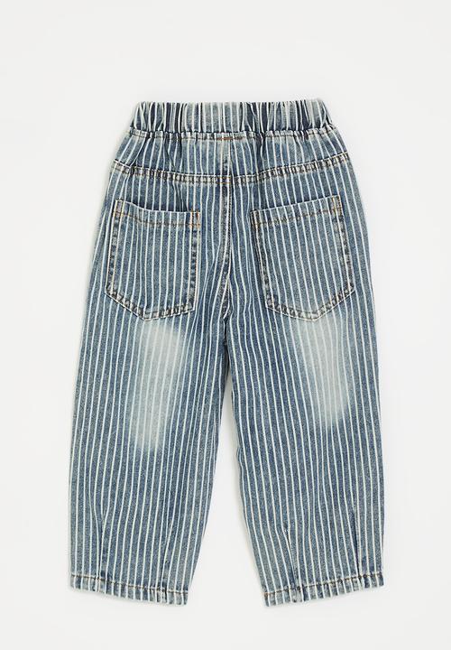 Pop Candy - Stripe patterned jeans - blue