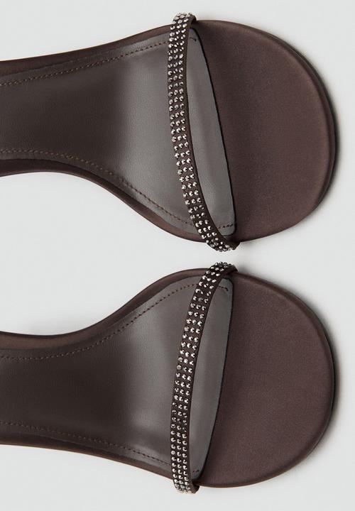 MANGO - Gol ankle strap - brown