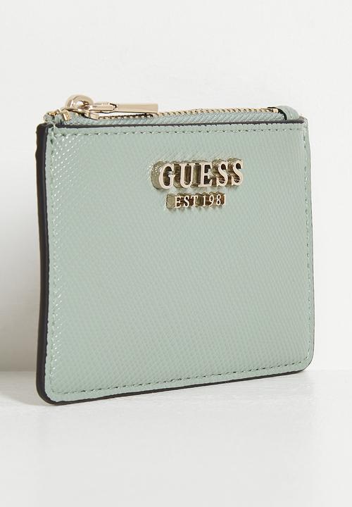 GUESS - Laurel ii sling zip card case - light sage