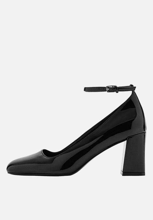 MANGO - Nito ankle strap - black