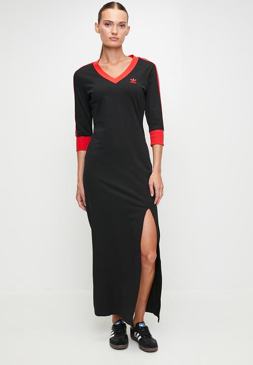 V-Neck Maxi Dress W S26 - black