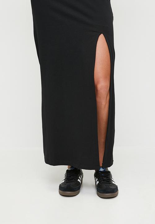 adidas Originals - V-Neck Maxi Dress W S26 - black