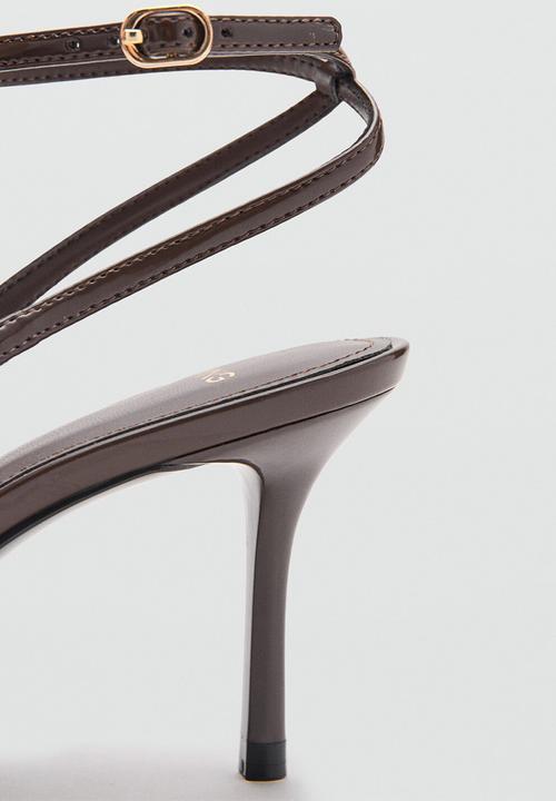 MANGO - Neko ankle strap - dark brown
