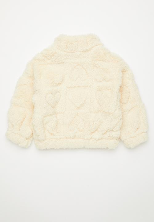 Pop Candy - Teddy fleece jacket - cream