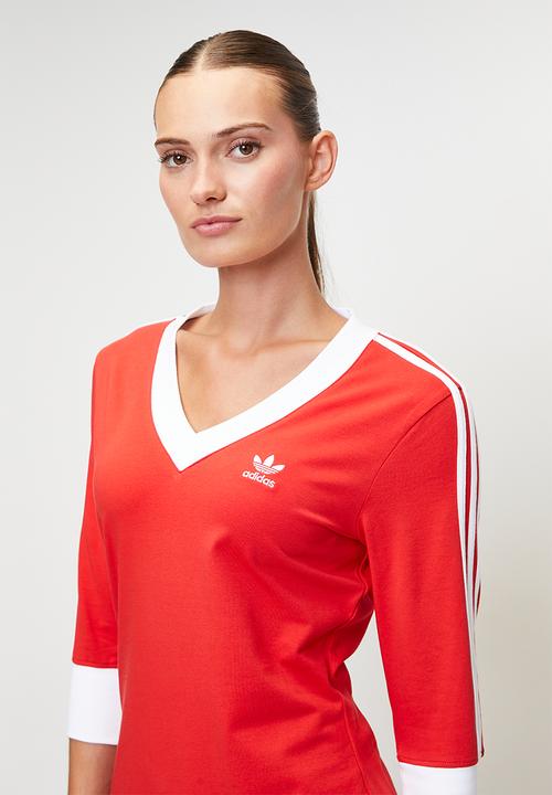 adidas Originals - V-Neck Dress W S26 - Better Scarlet