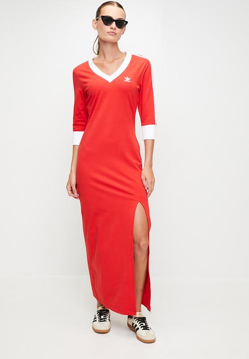 adidas Originals - V-Neck Dress W S26 - Better Scarlet