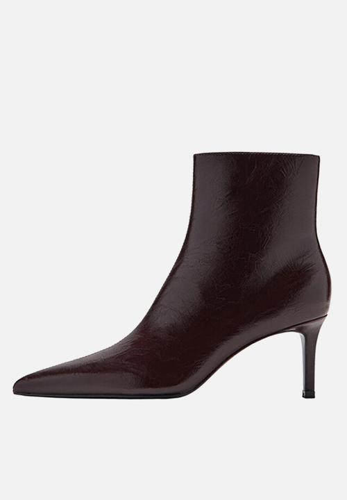 MANGO - Valle ankle boot - dark red
