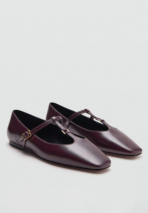 MANGO - Loto mary jane pump - dark red