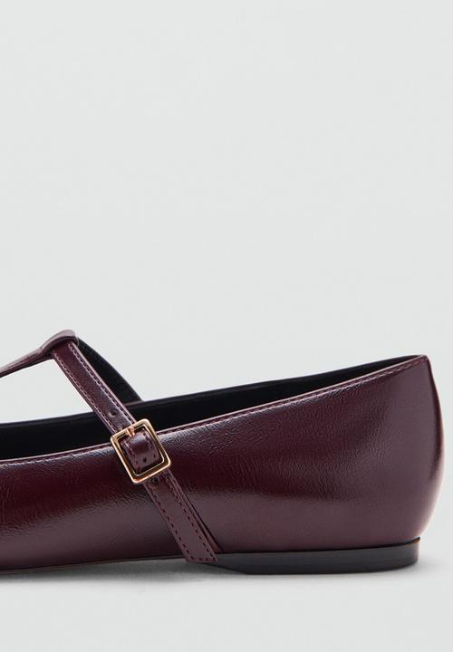 MANGO - Loto mary jane pump - dark red