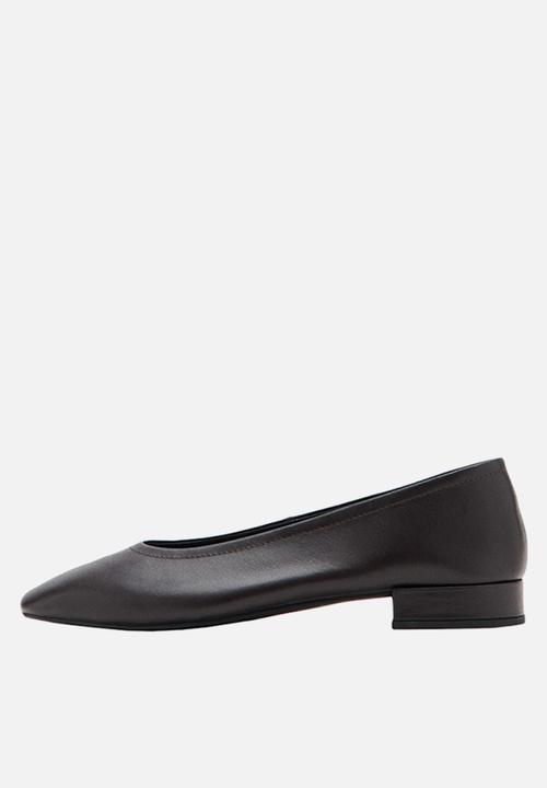 MANGO - Luna leather pump - dark brown