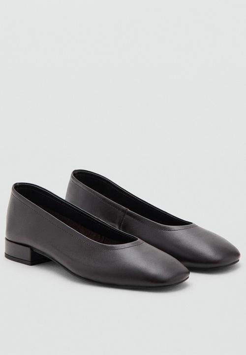 MANGO - Luna leather pump - dark brown