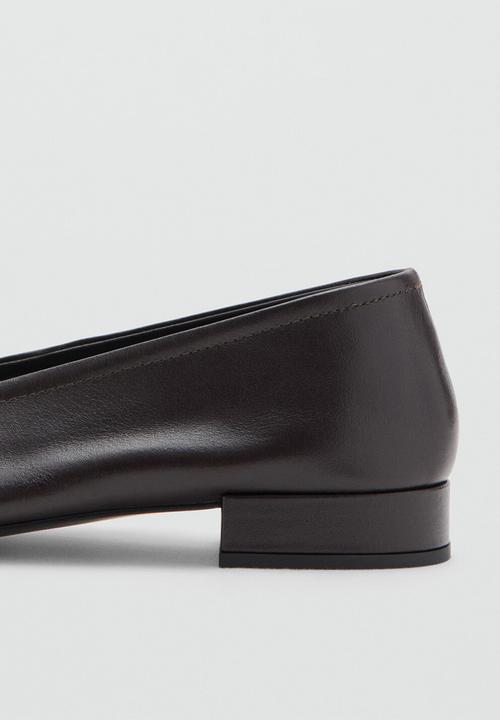 MANGO - Luna leather pump - dark brown