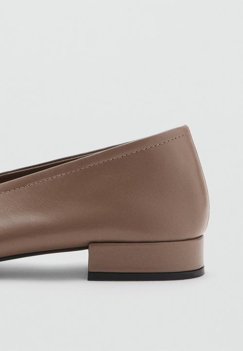 MANGO - Luna leather pump - light brown