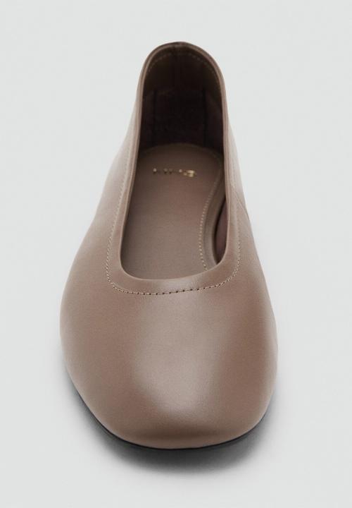 MANGO - Luna leather pump - light brown