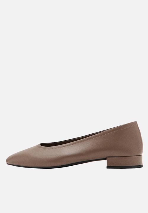 MANGO - Luna leather pump - light brown